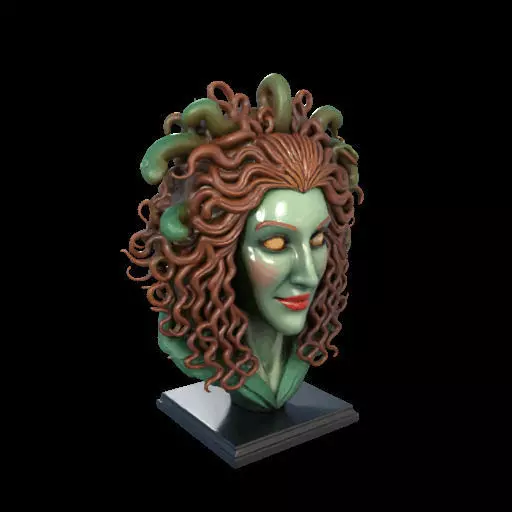 2163  Medusa Gorgon Head 3D Model  magic 3D print model_23