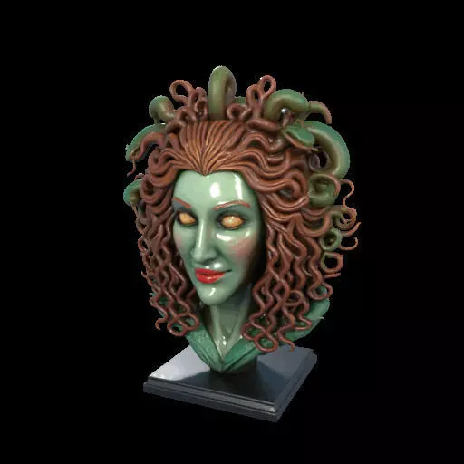 2163  Medusa Gorgon Head 3D Model  magic 3D print model_21