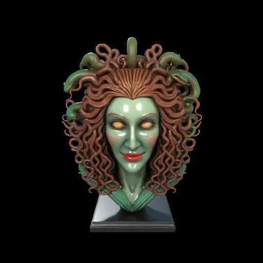 2163  Medusa Gorgon Head 3D Model  magic 3D print model_0
