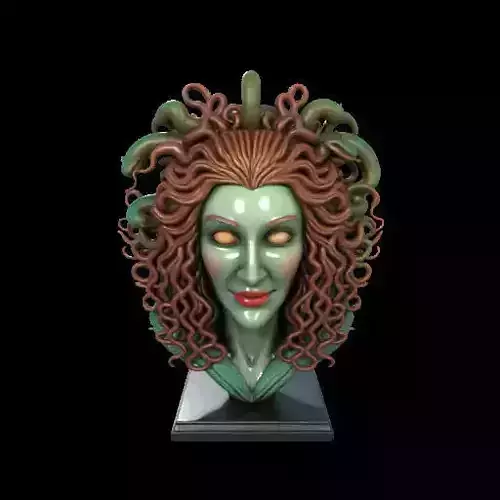2163  Medusa Gorgon Head 3D Model  magic