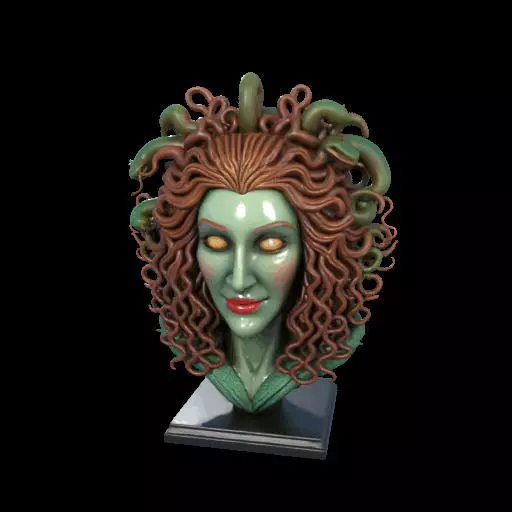 2163  Medusa Gorgon Head 3D Model  magic 3D print model_22