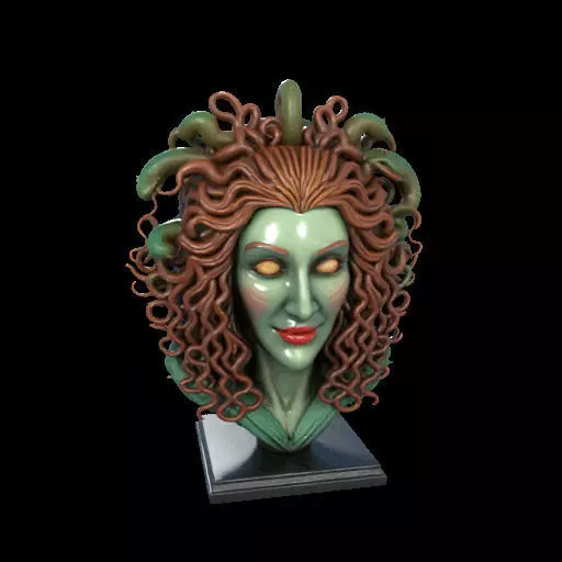 2163  Medusa Gorgon Head 3D Model  magic 3D print model_1