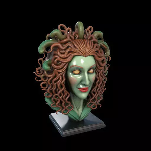 2163  Medusa Gorgon Head 3D Model  magic 3D print model_12