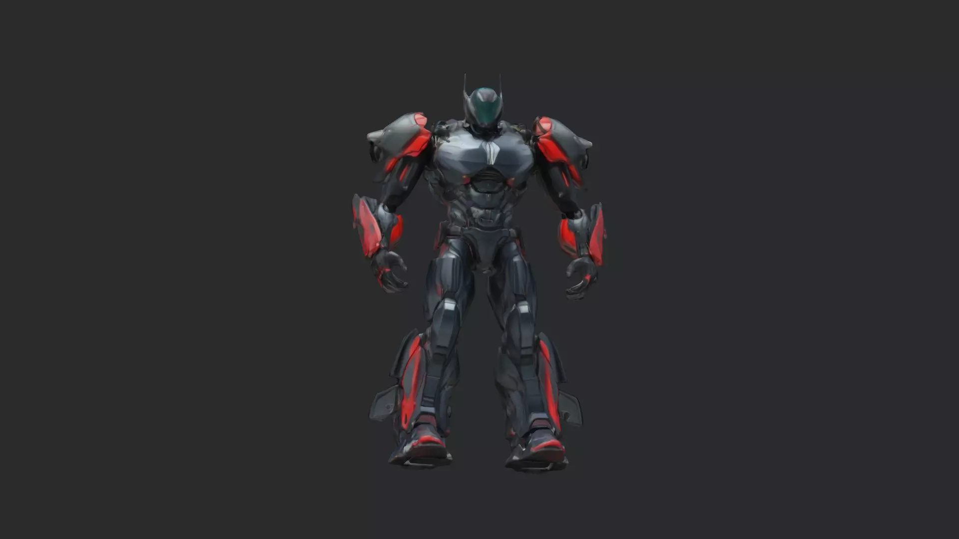 Futuristic Mech Warrior Robot 3D model_7