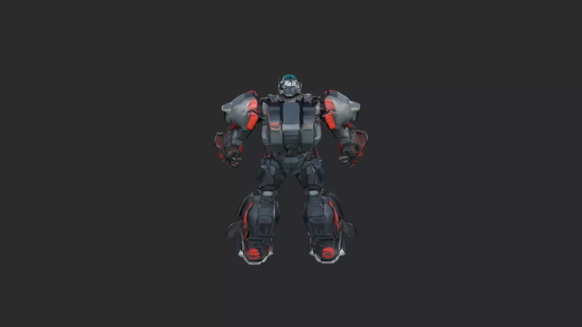 Futuristic Mech Warrior Robot 3D model_3