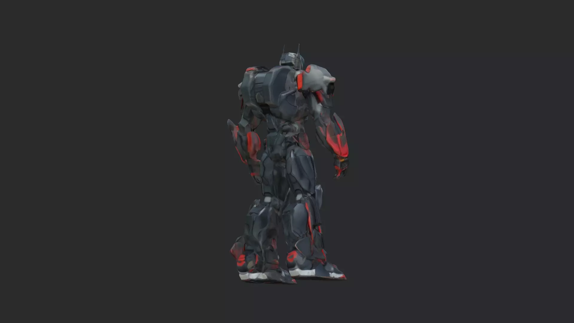 Futuristic Mech Warrior Robot 3D model_5