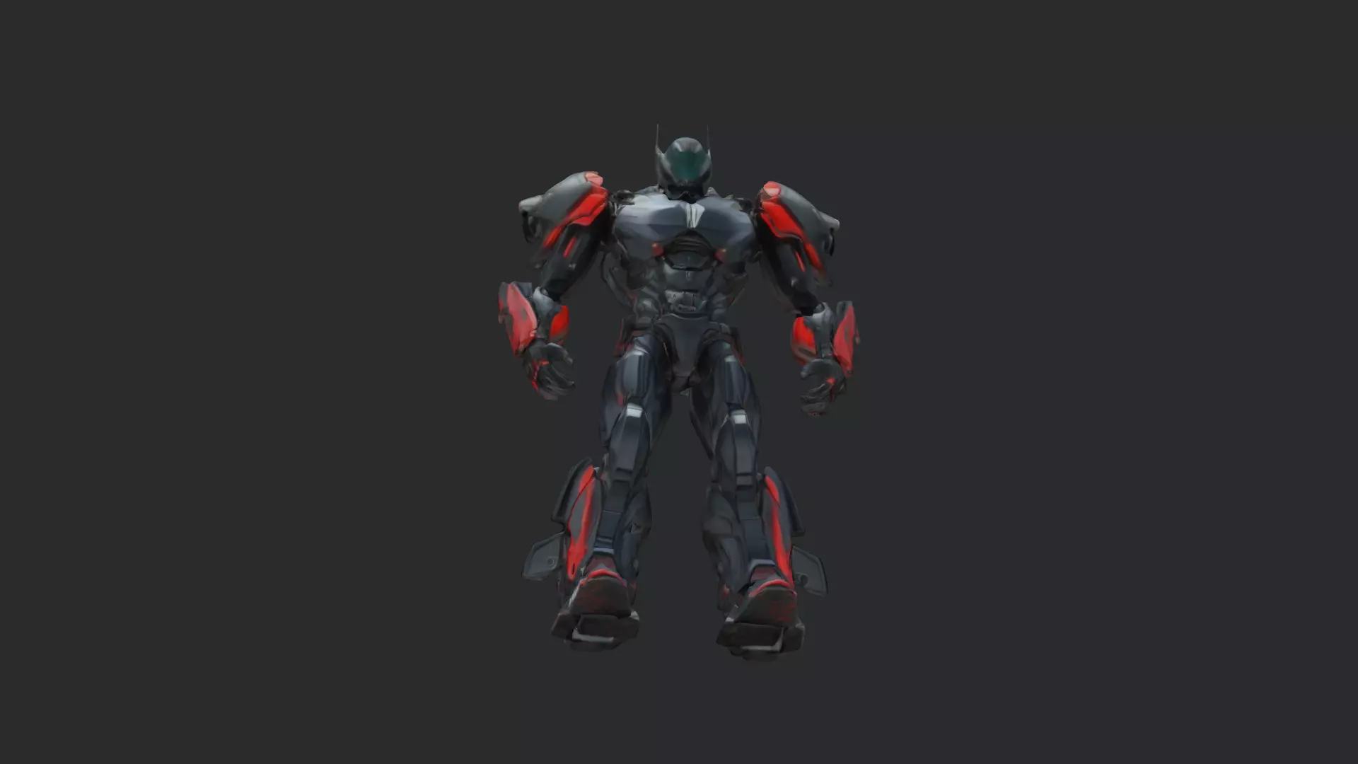 Futuristic Mech Warrior Robot 3D model_6