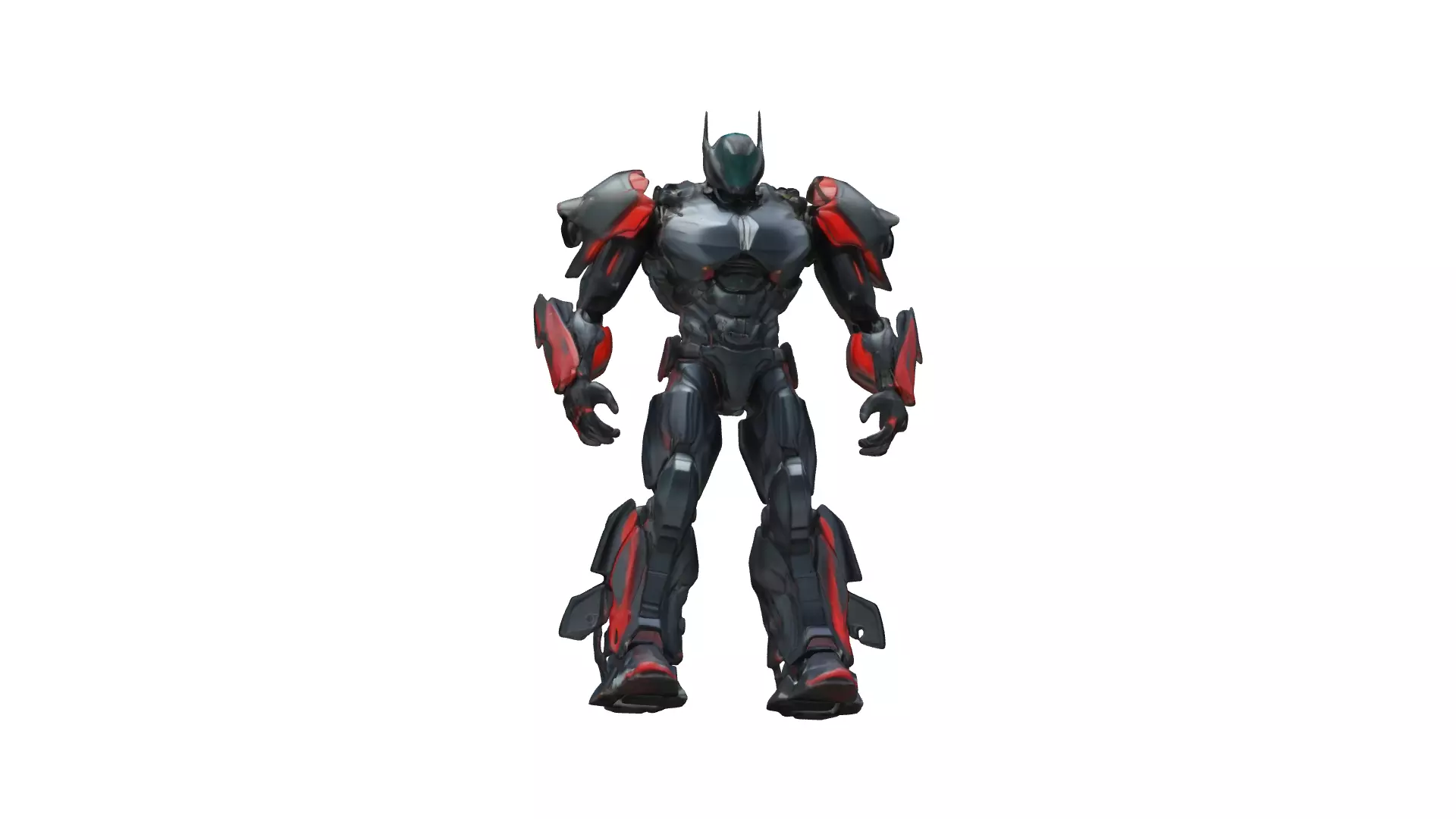 Futuristic Mech Warrior Robot 3D model_1