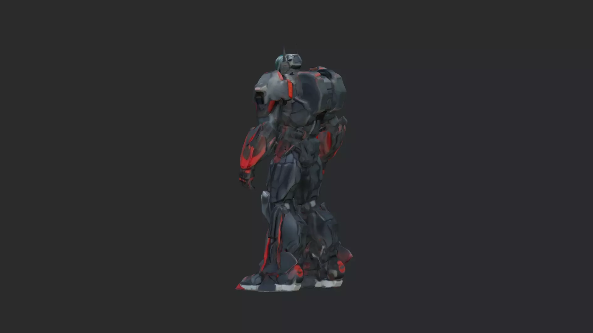 Futuristic Mech Warrior Robot 3D model_2