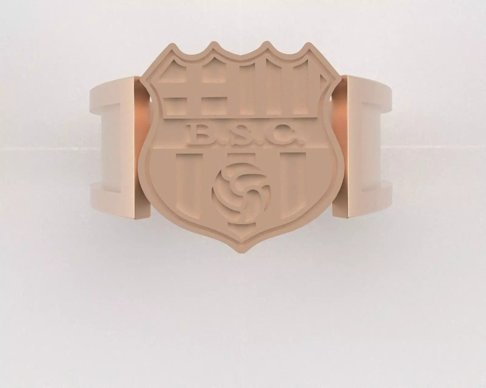 Barcelona Ring - Official BSC - soccer or futbol 3D print model_15