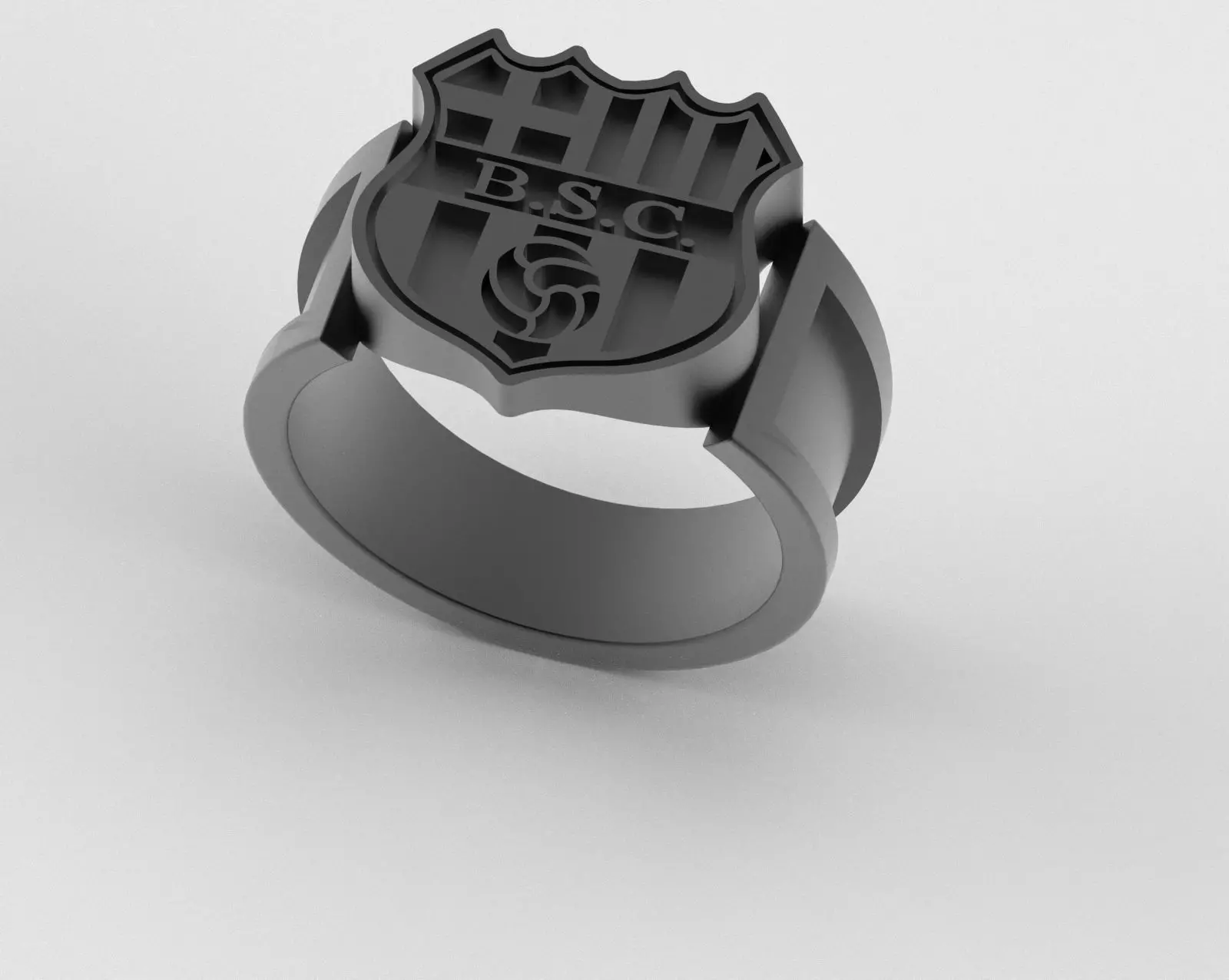 Barcelona Ring - Official BSC - soccer or futbol 3D print model_12