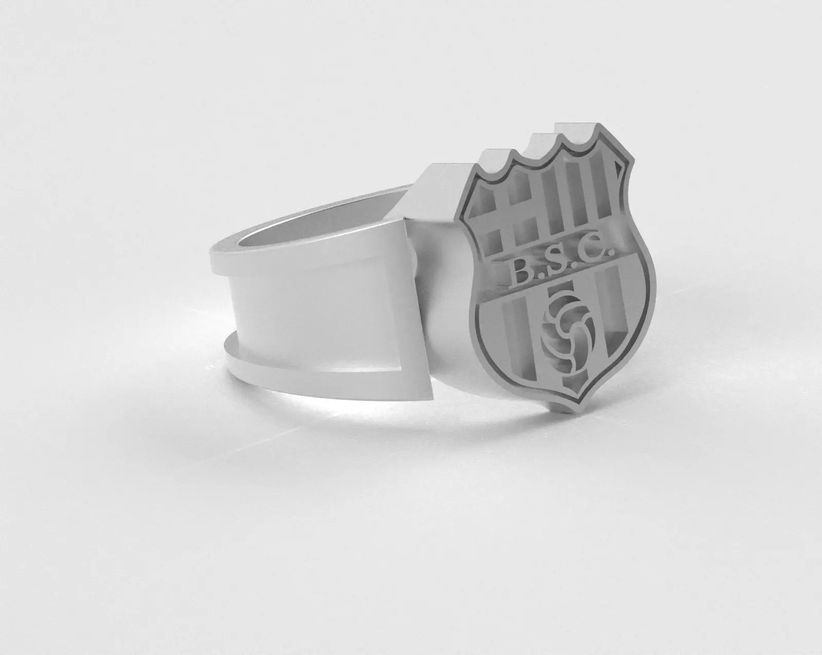 Barcelona Ring - Official BSC - soccer or futbol 3D print model_3