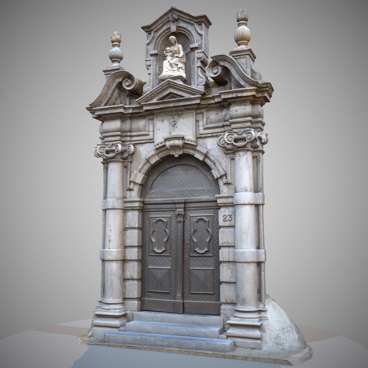 Architectural Entrance Door 3D model_5
