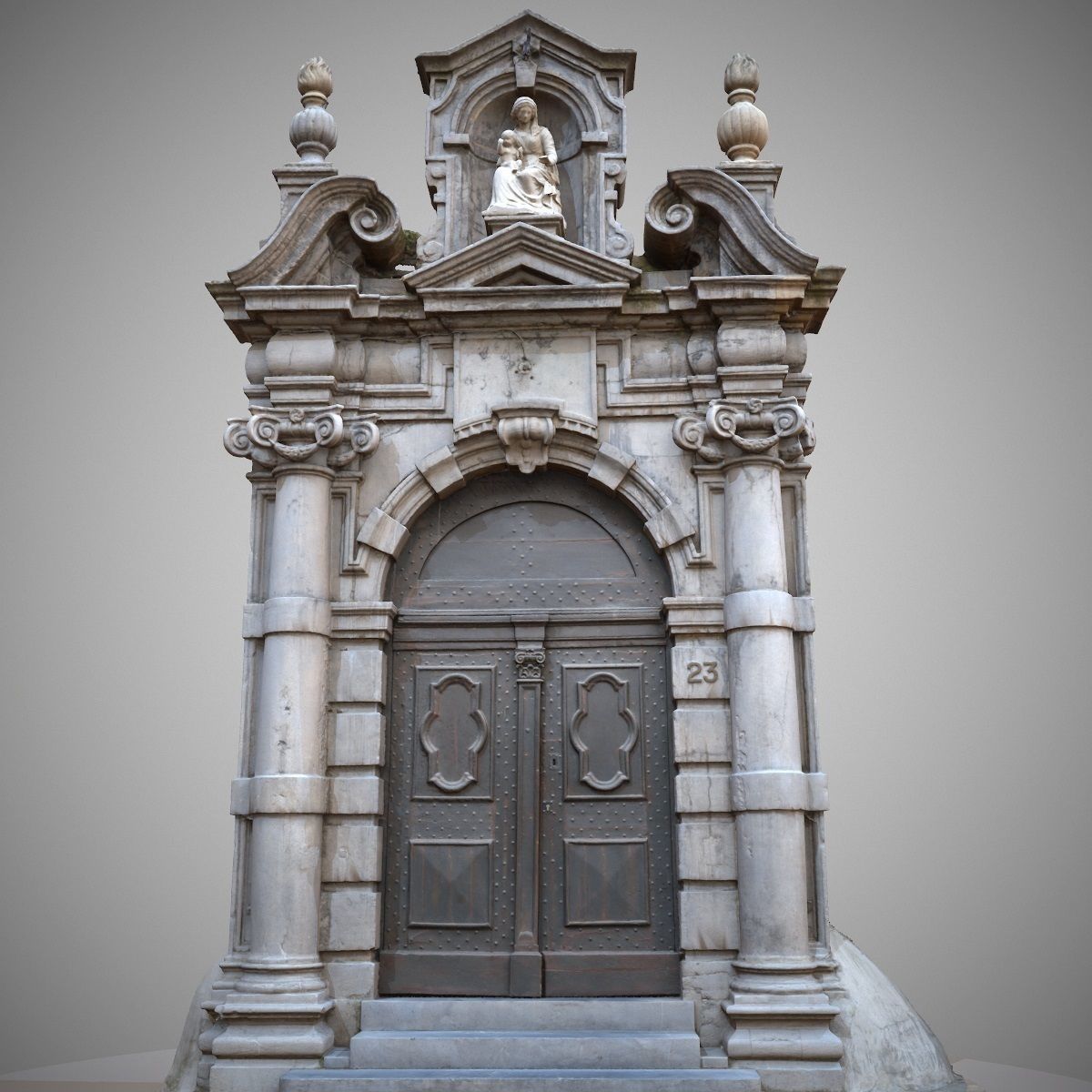 Architectural Entrance Door 3D model_8