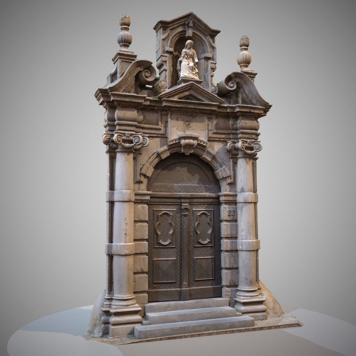 Architectural Entrance Door 3D model_6