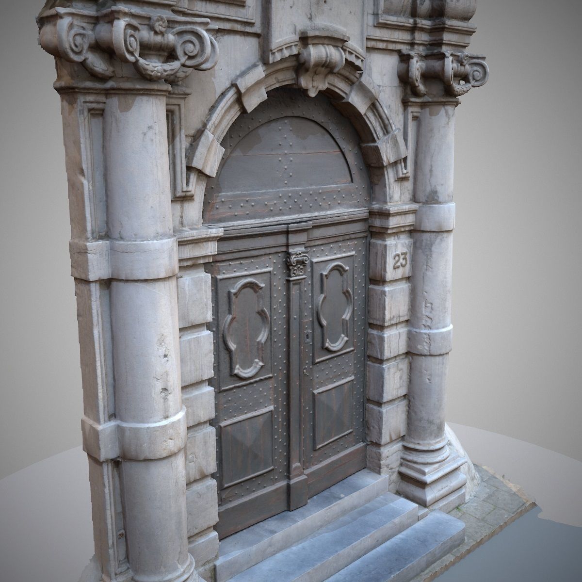 Architectural Entrance Door 3D model_1