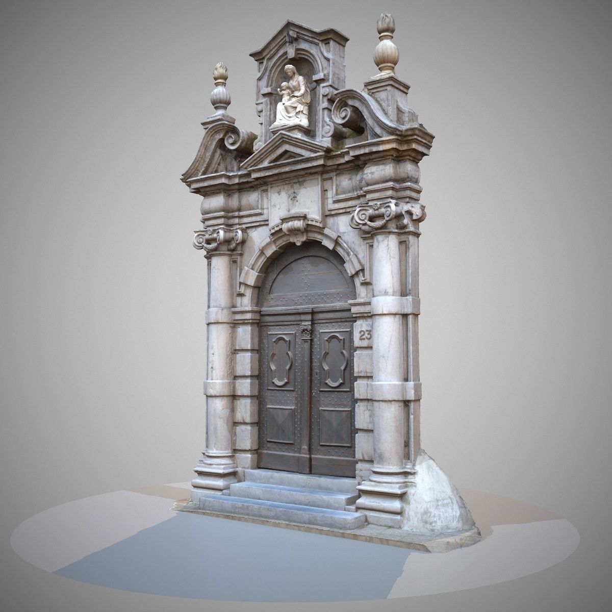 Architectural Entrance Door 3D model_7