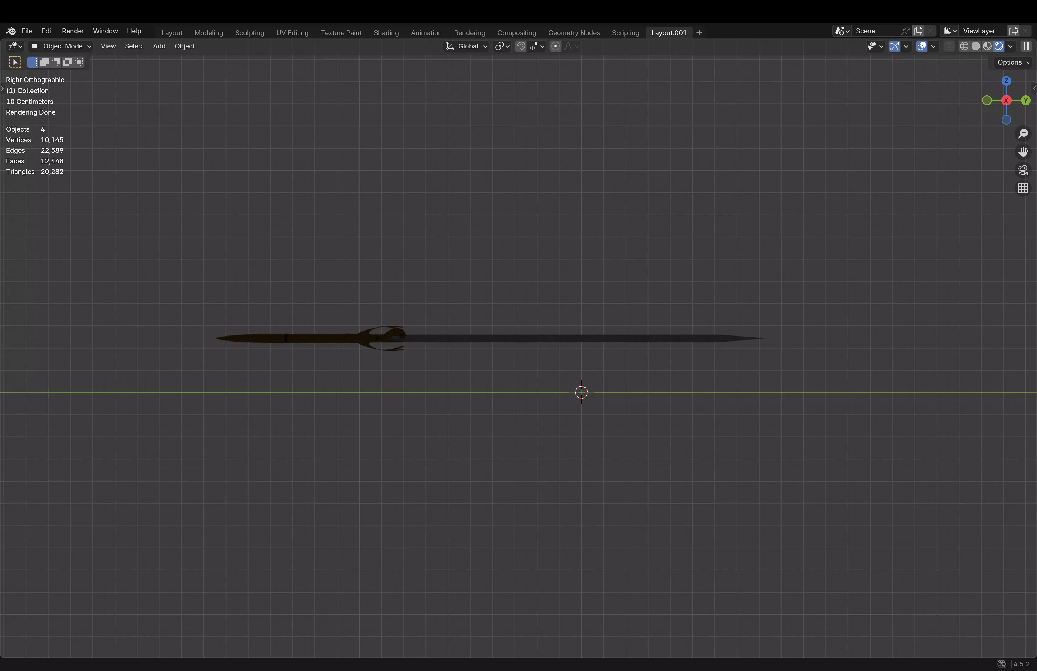 Greatsword Low-poly 3D model_11