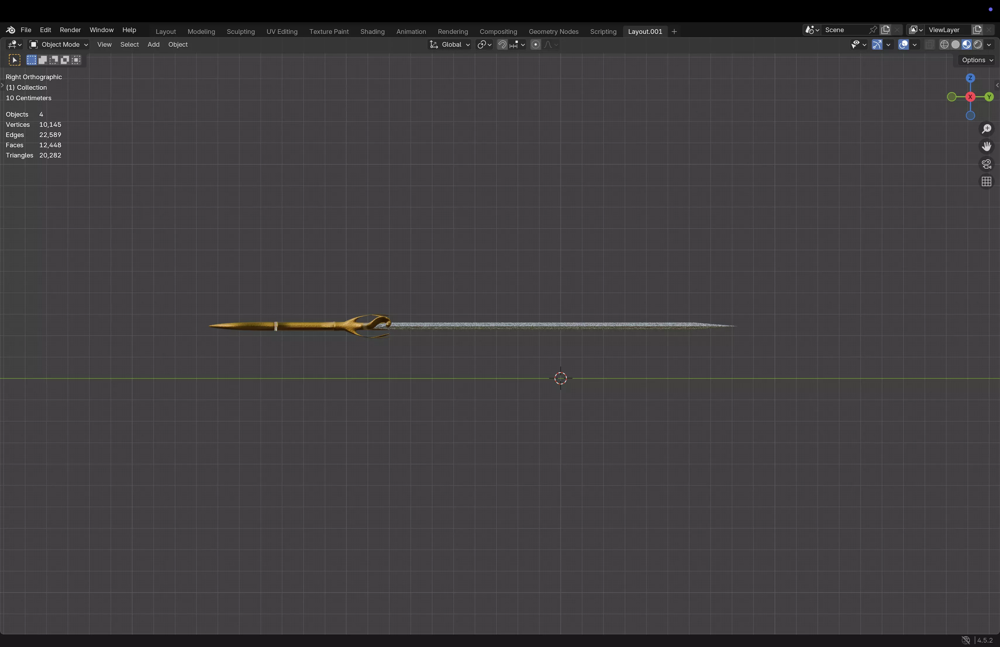Greatsword Low-poly 3D model_13