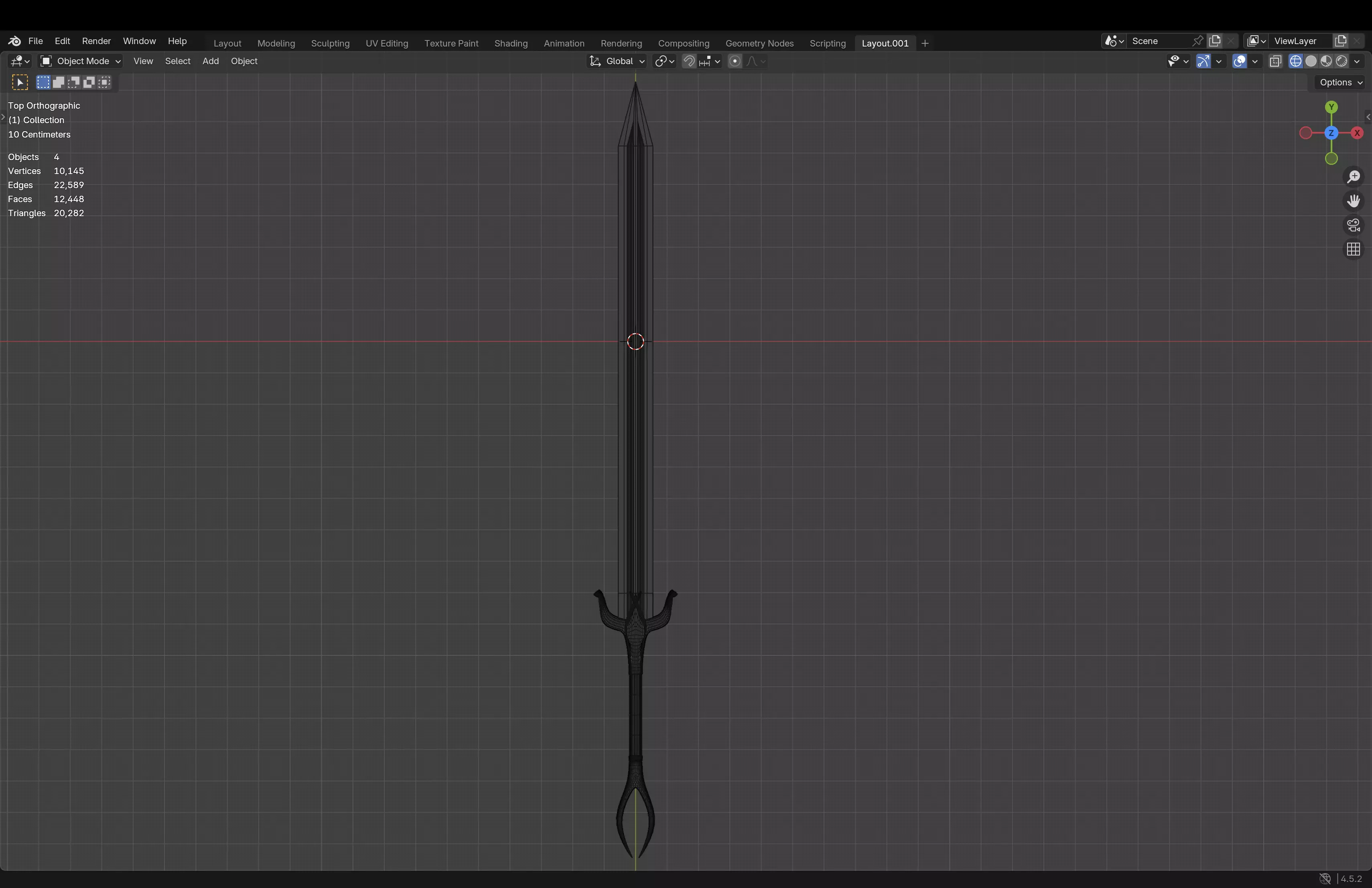 Greatsword Low-poly 3D model_19