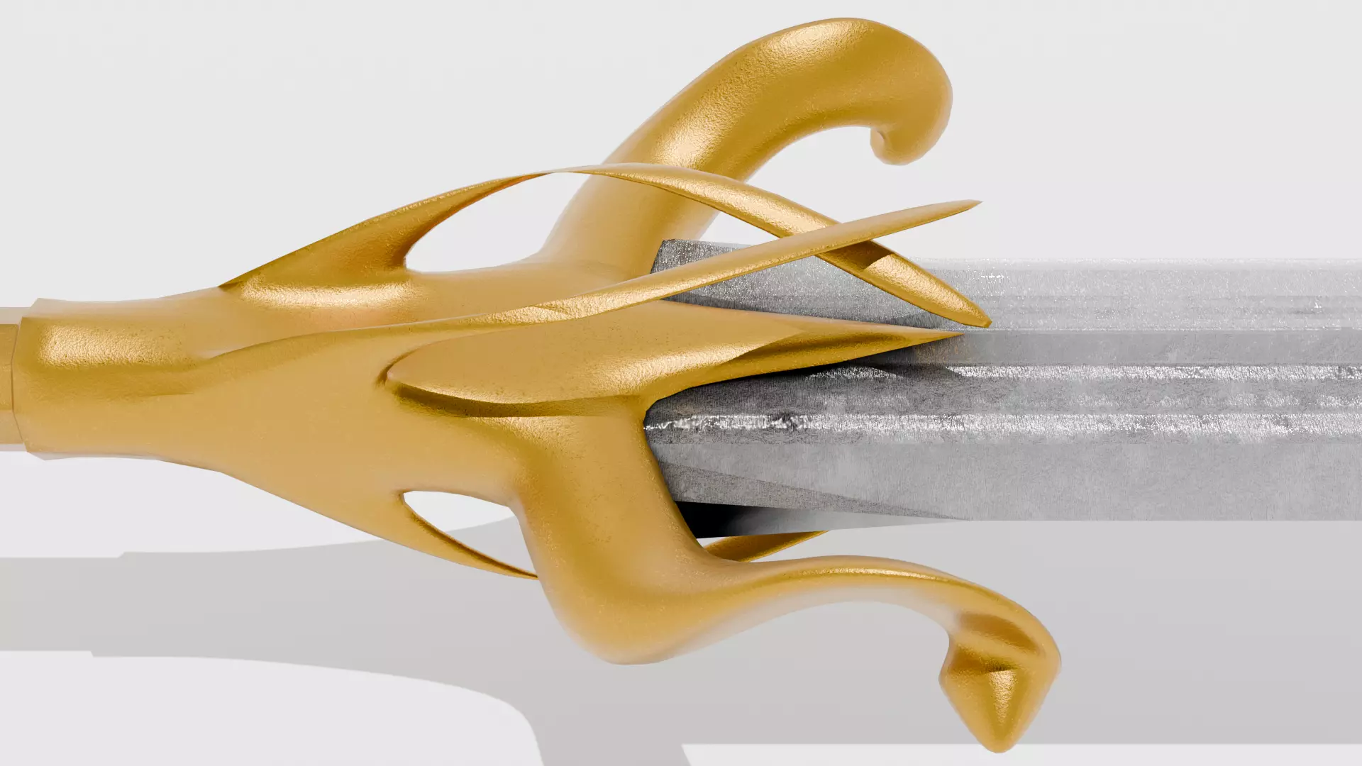 Greatsword Low-poly 3D model_9