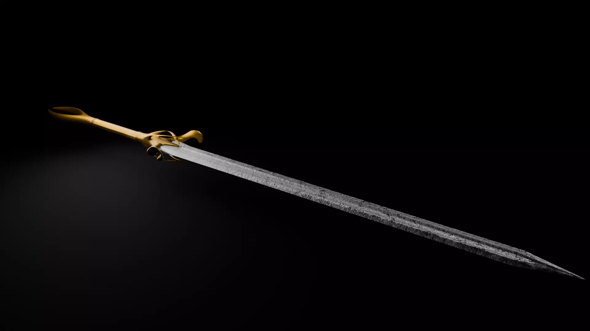 Greatsword Low-poly 3D model_4
