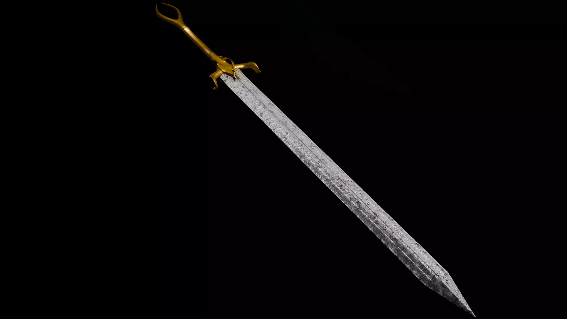 Greatsword Low-poly 3D model_2