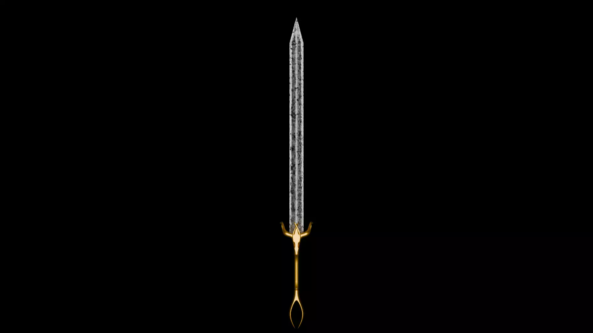 Greatsword Low-poly 3D model_6