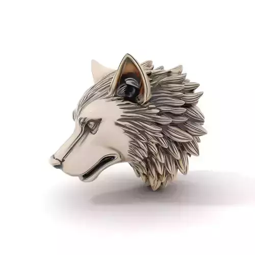 Majestic Wolf Head Bronze model pack