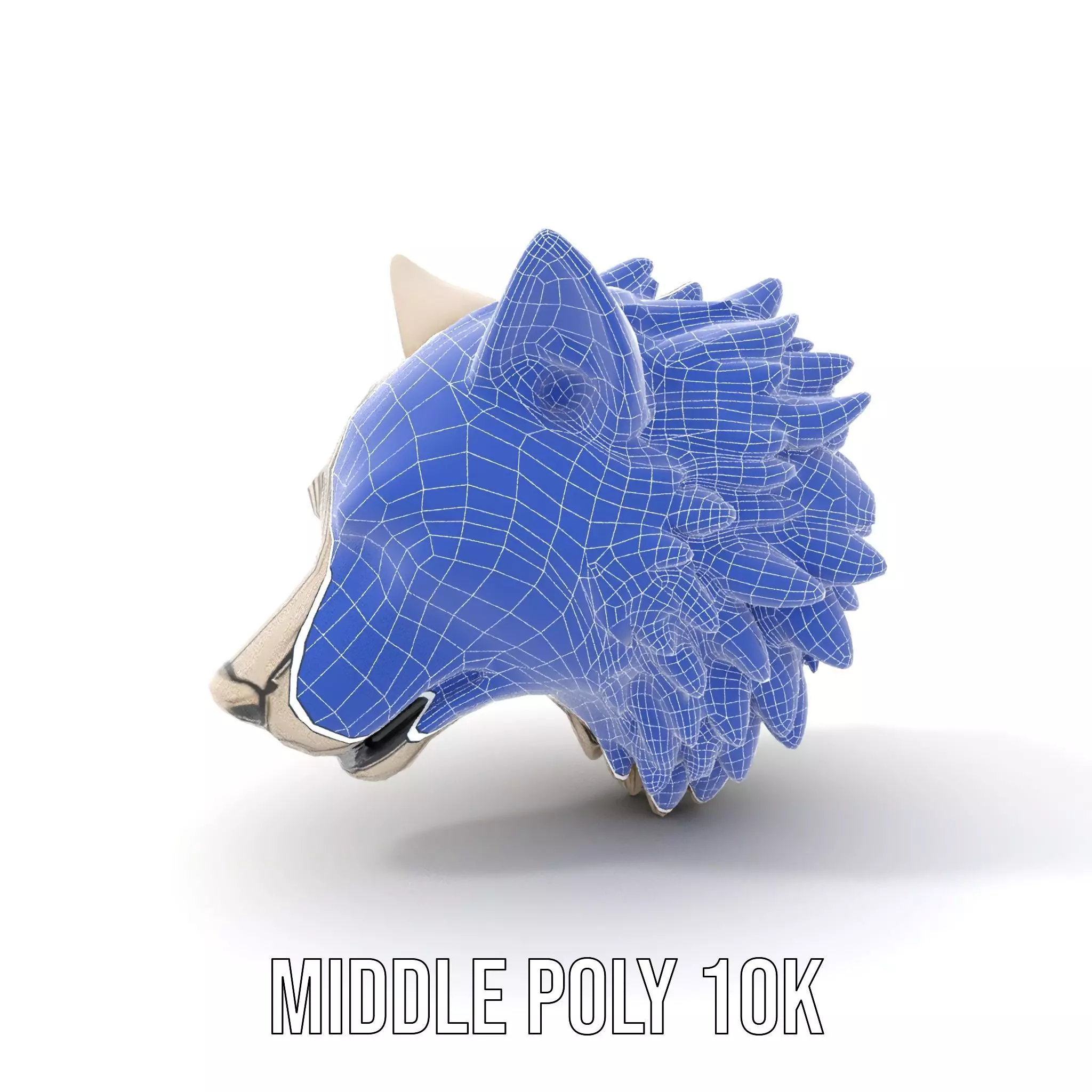 Majestic Wolf Head Bronze model pack Low-poly 3D model_21