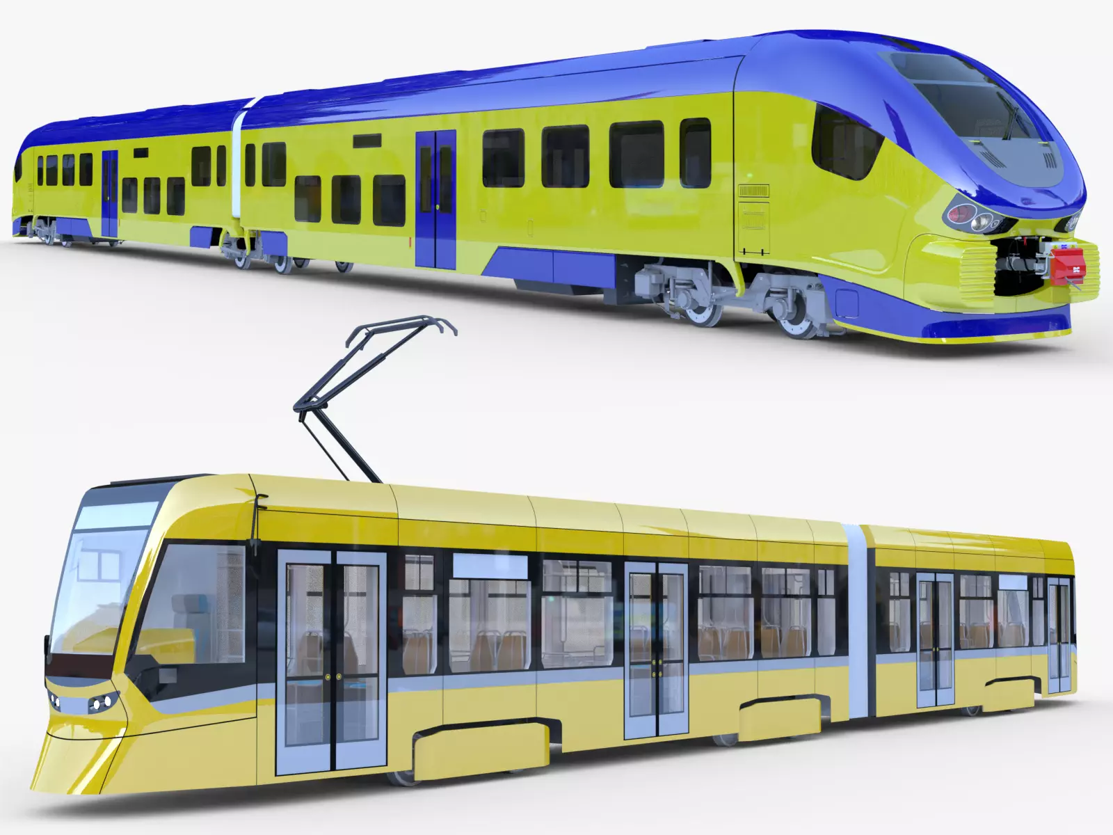 Pesa Link and Stadler tram 3D Model Collection_0