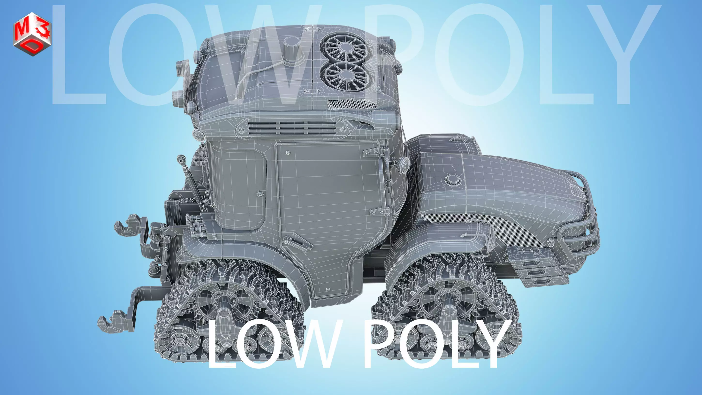 MACH 4 Tractor -  Low Poly Low-poly 3D model_11