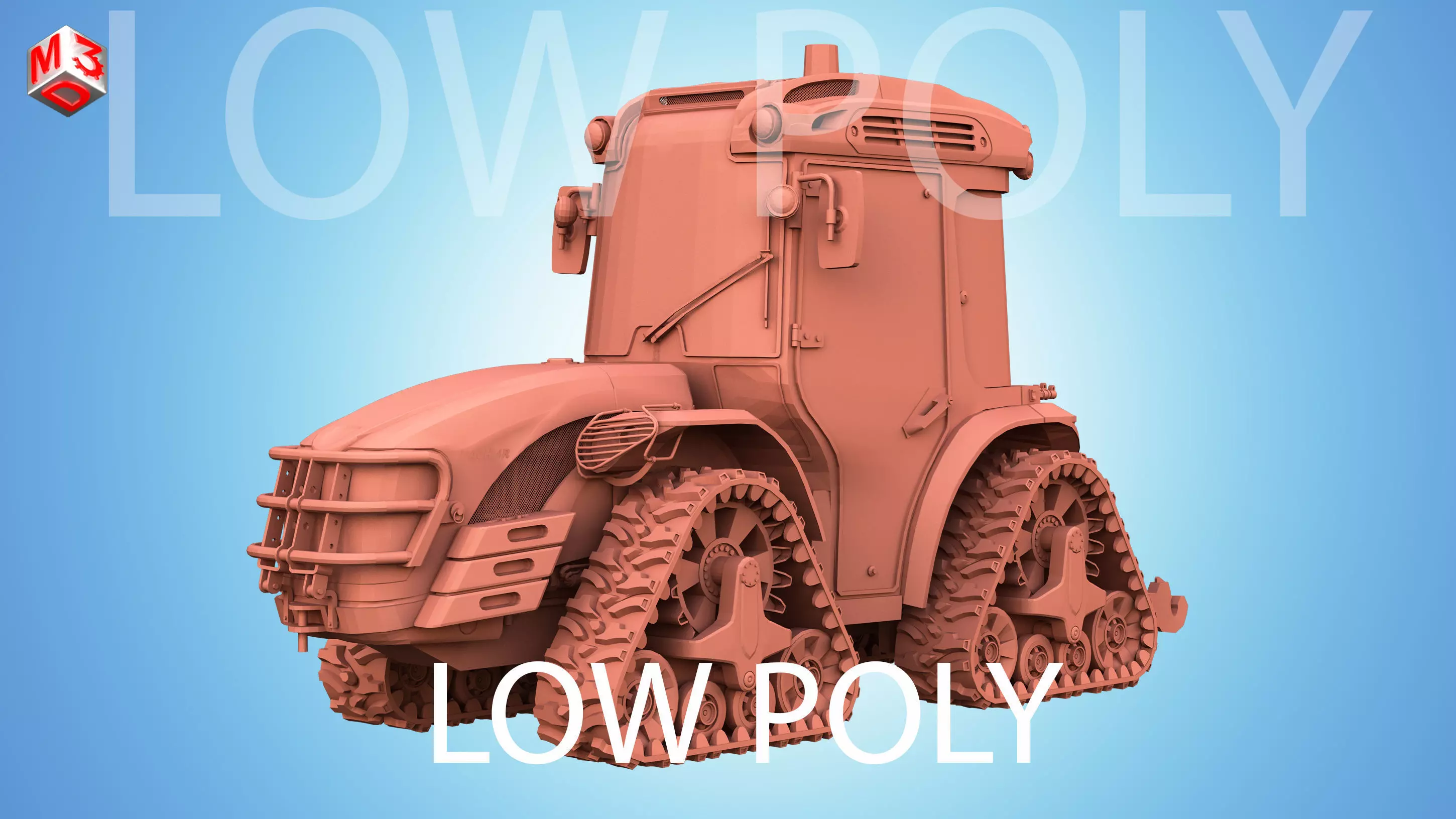 MACH 4 Tractor -  Low Poly Low-poly 3D model_2