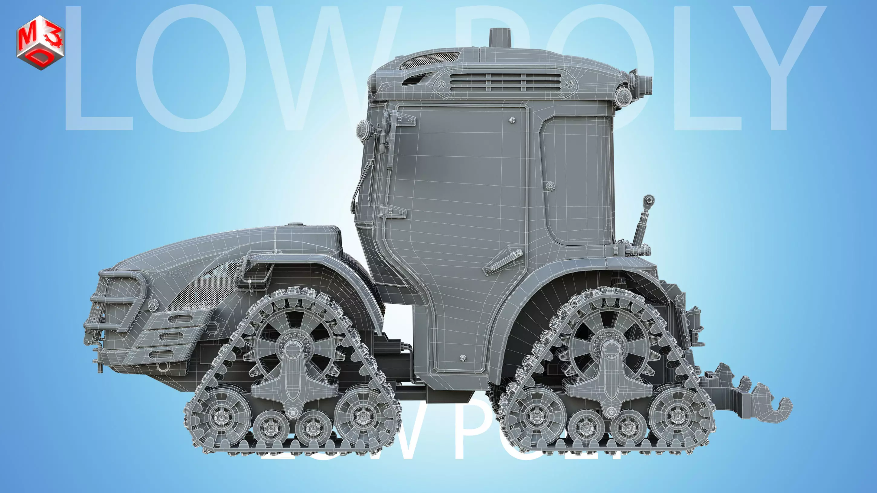 MACH 4 Tractor -  Low Poly Low-poly 3D model_8