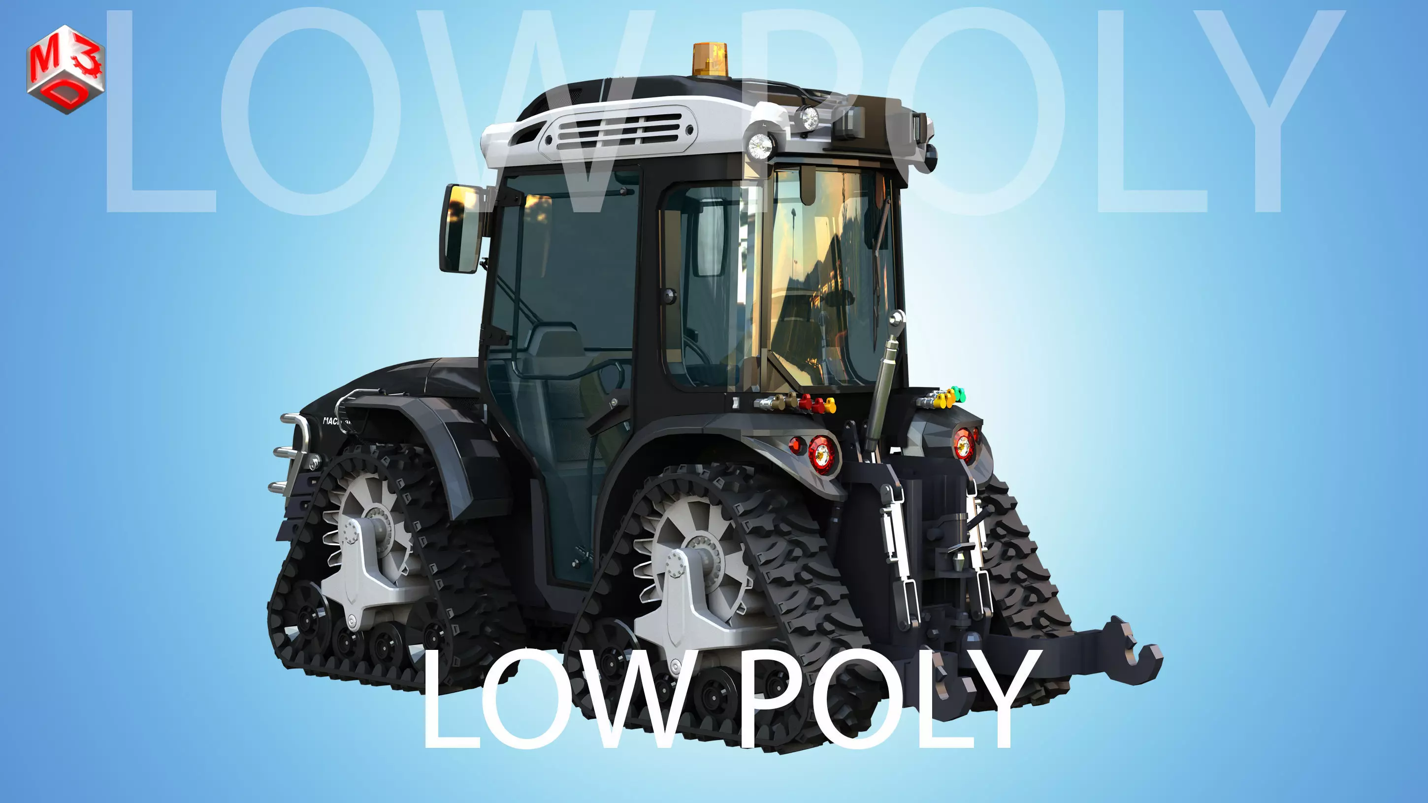 MACH 4 Tractor -  Low Poly Low-poly 3D model_1