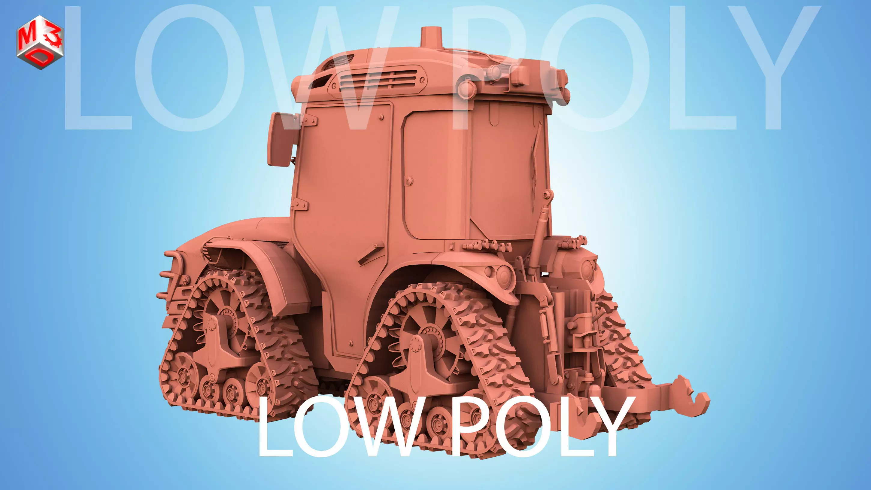MACH 4 Tractor -  Low Poly Low-poly 3D model_3