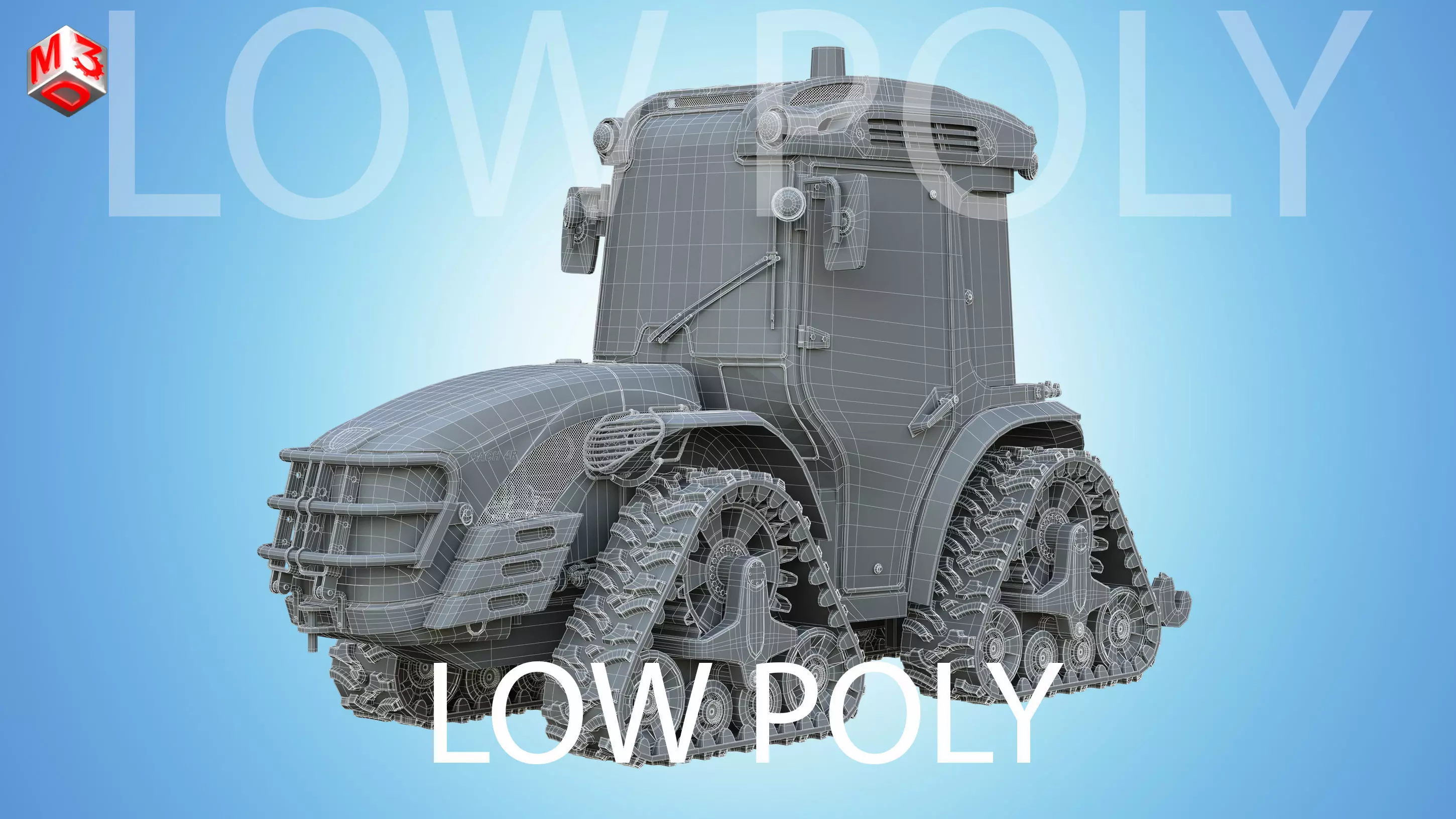 MACH 4 Tractor -  Low Poly Low-poly 3D model_4