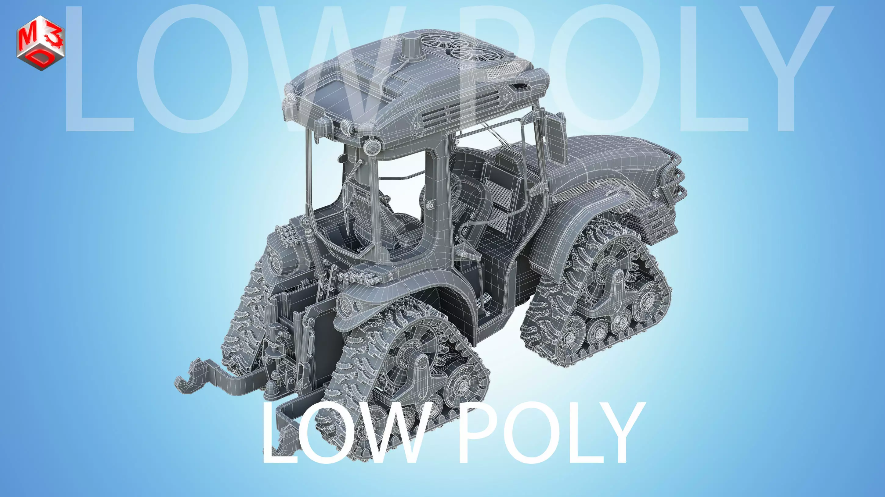 MACH 4 Tractor -  Low Poly Low-poly 3D model_14
