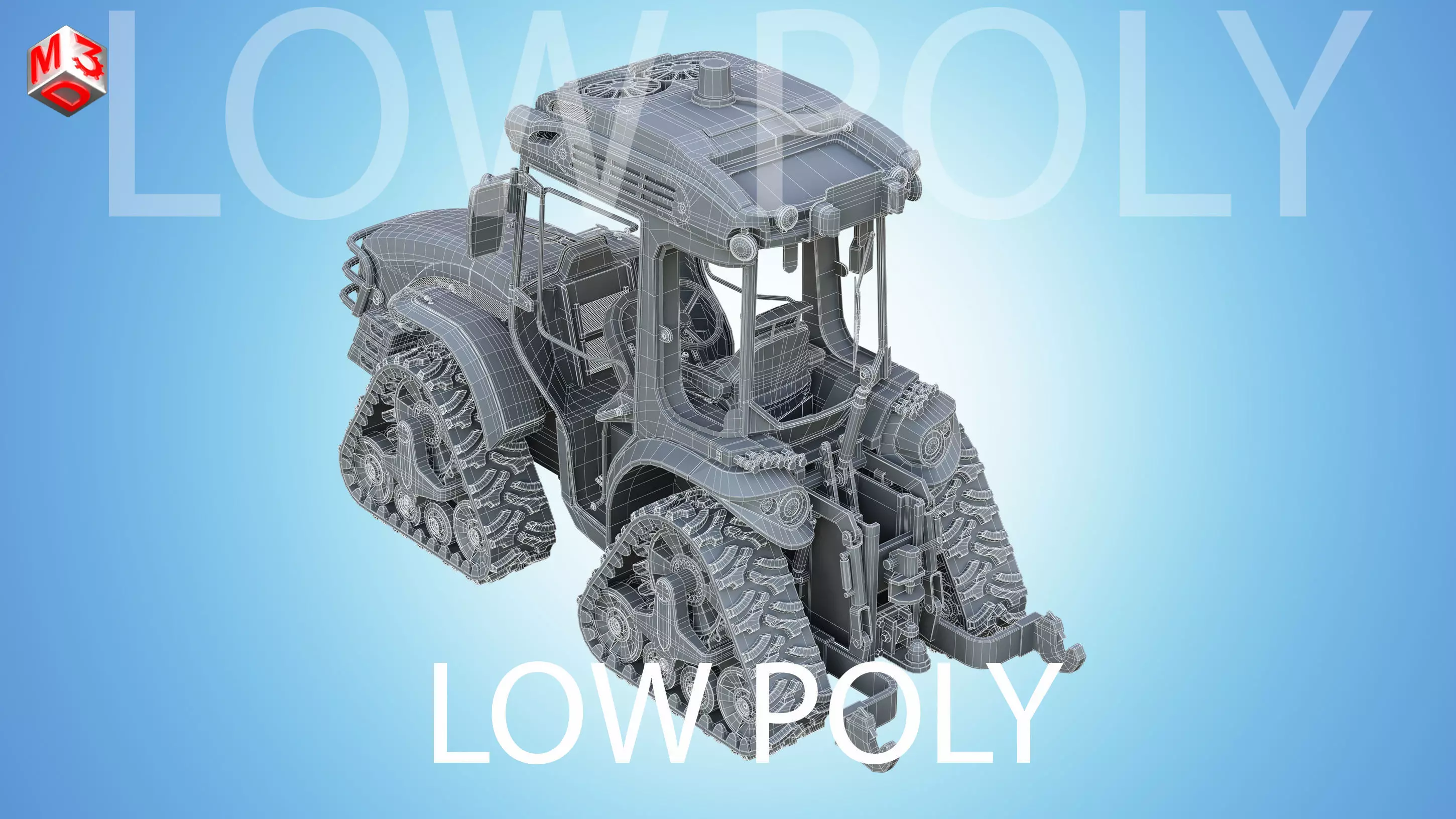 MACH 4 Tractor -  Low Poly Low-poly 3D model_13