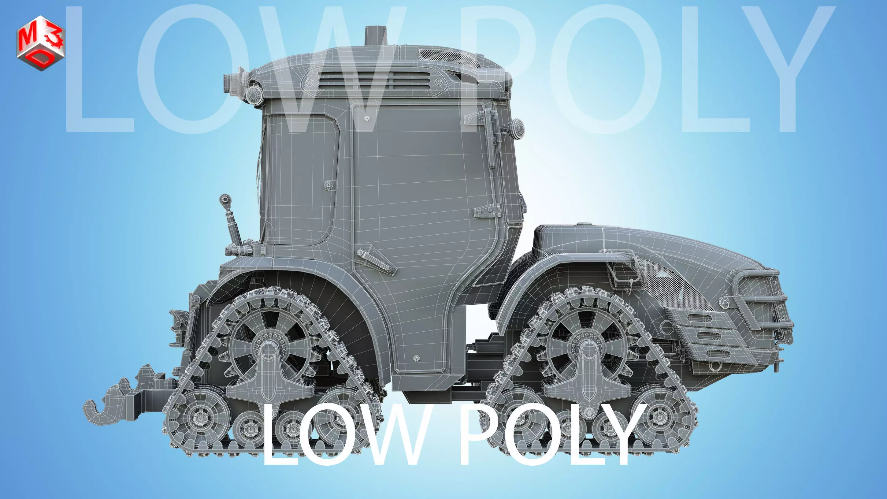 MACH 4 Tractor -  Low Poly Low-poly 3D model_9