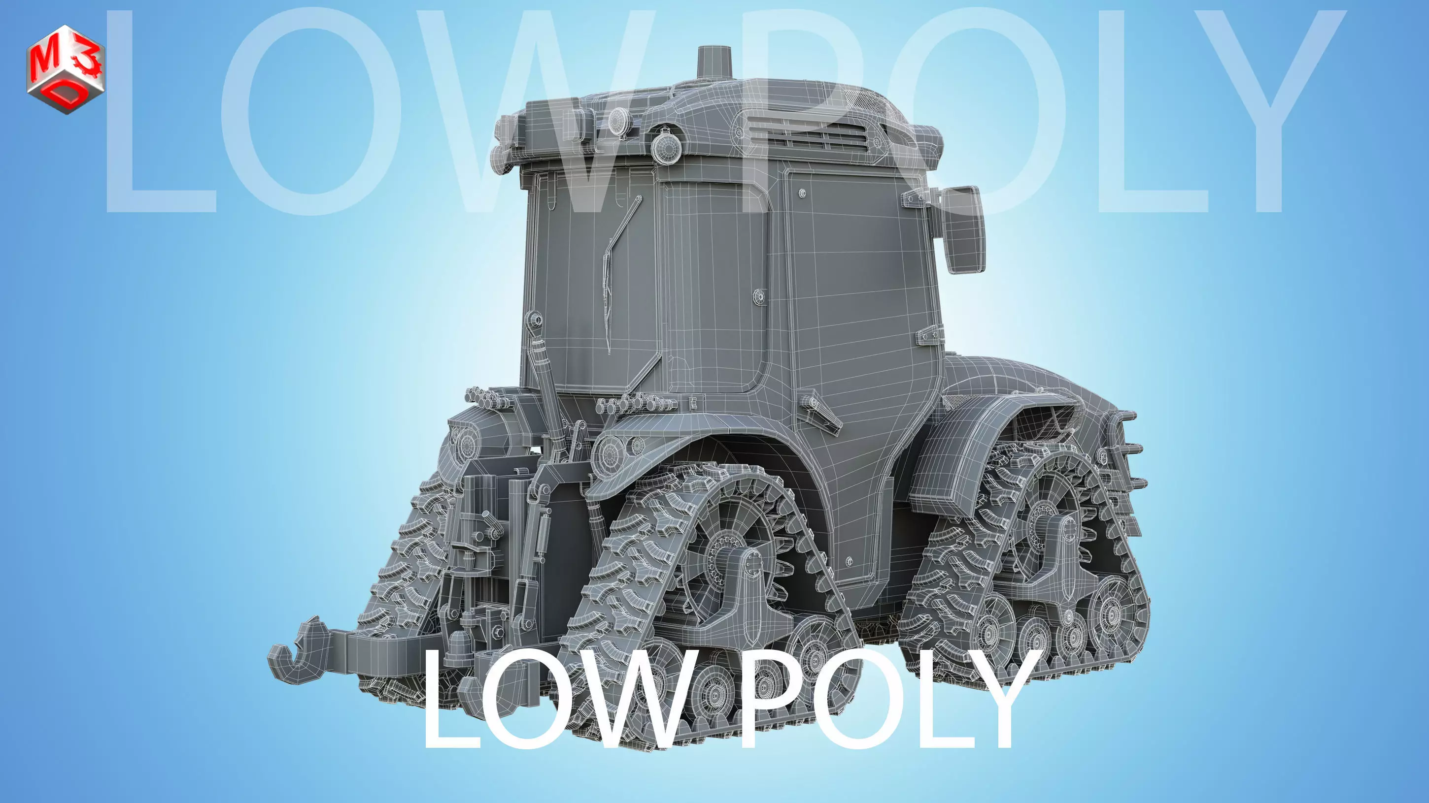 MACH 4 Tractor -  Low Poly Low-poly 3D model_6