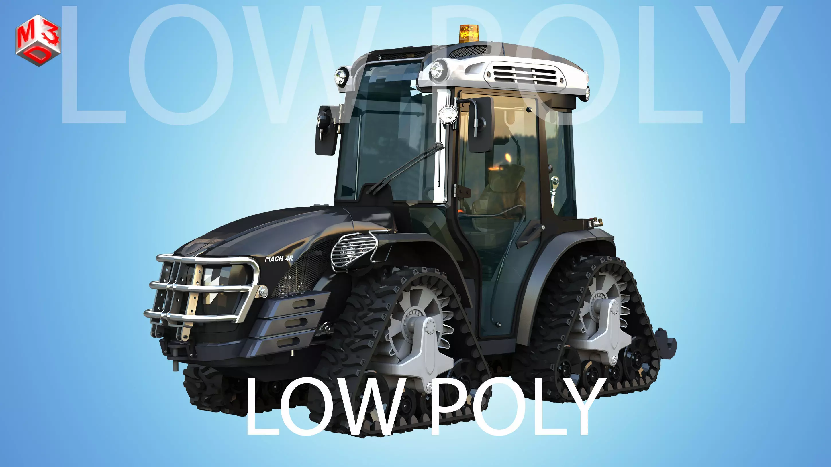 MACH 4 Tractor -  Low Poly Low-poly 3D model_0