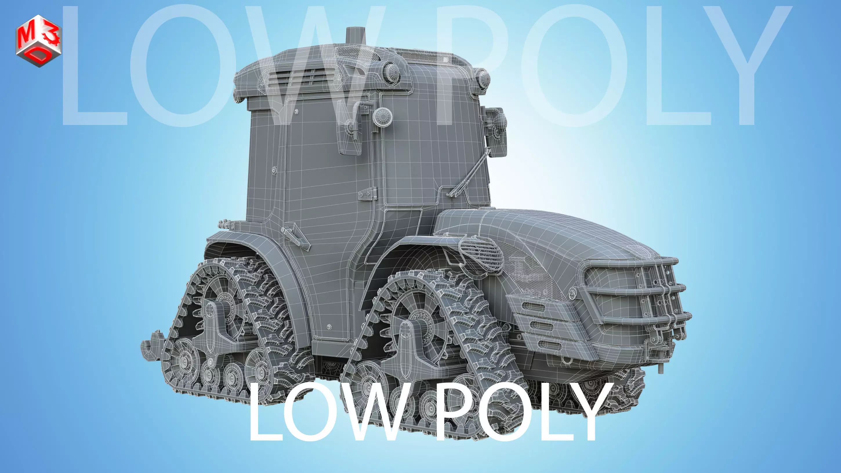 MACH 4 Tractor -  Low Poly Low-poly 3D model_7