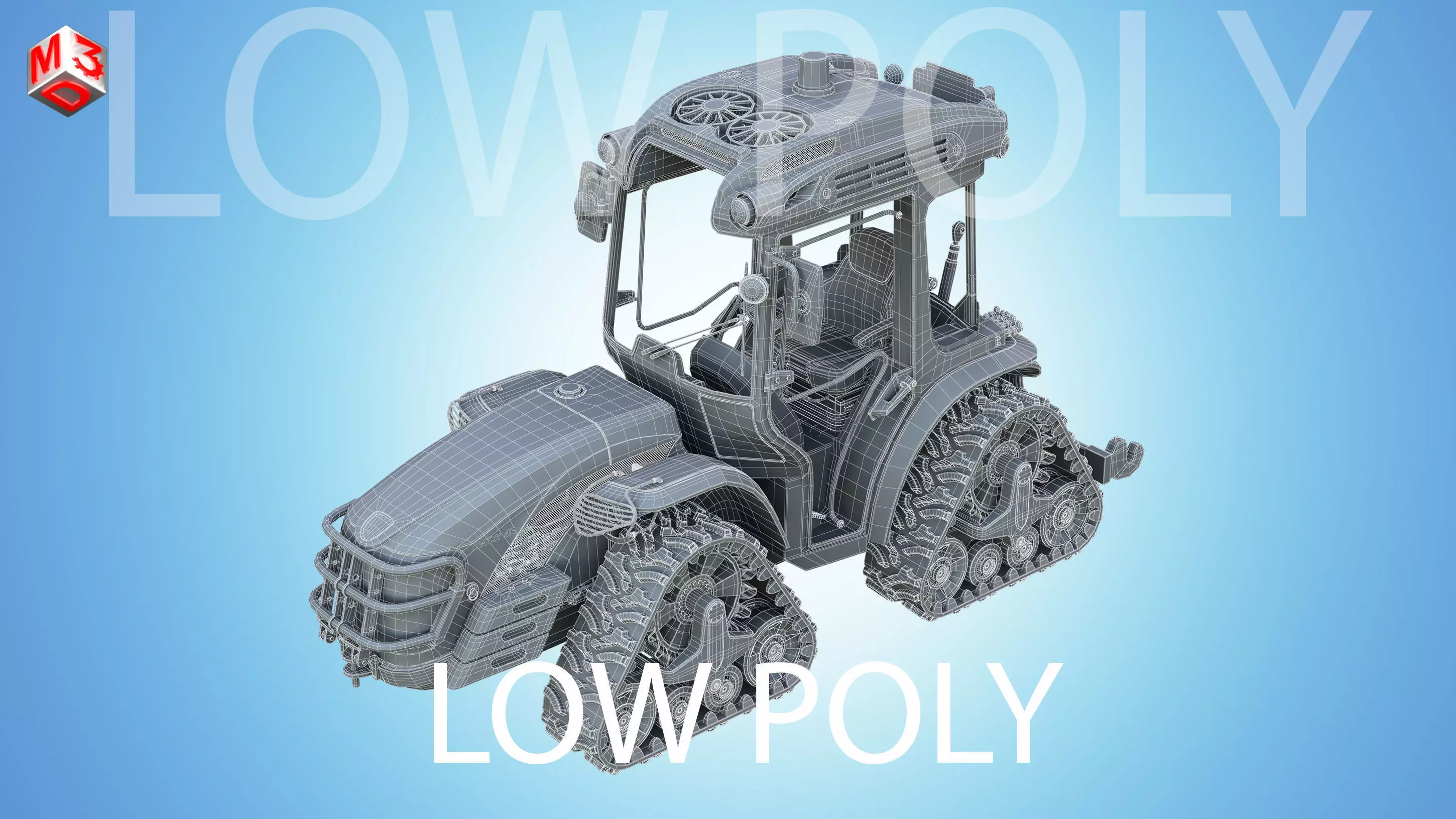 MACH 4 Tractor -  Low Poly Low-poly 3D model_12