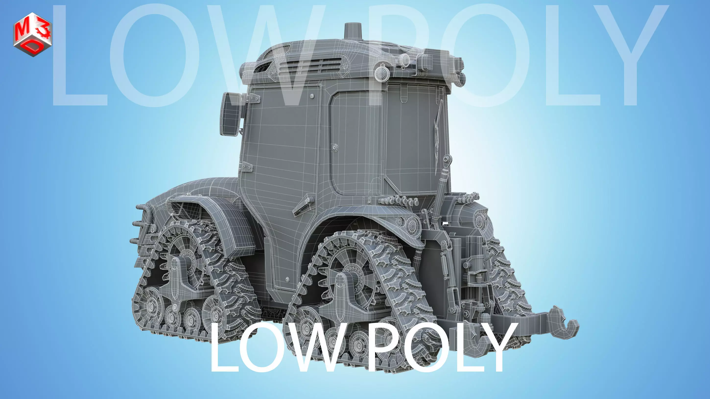 MACH 4 Tractor -  Low Poly Low-poly 3D model_5