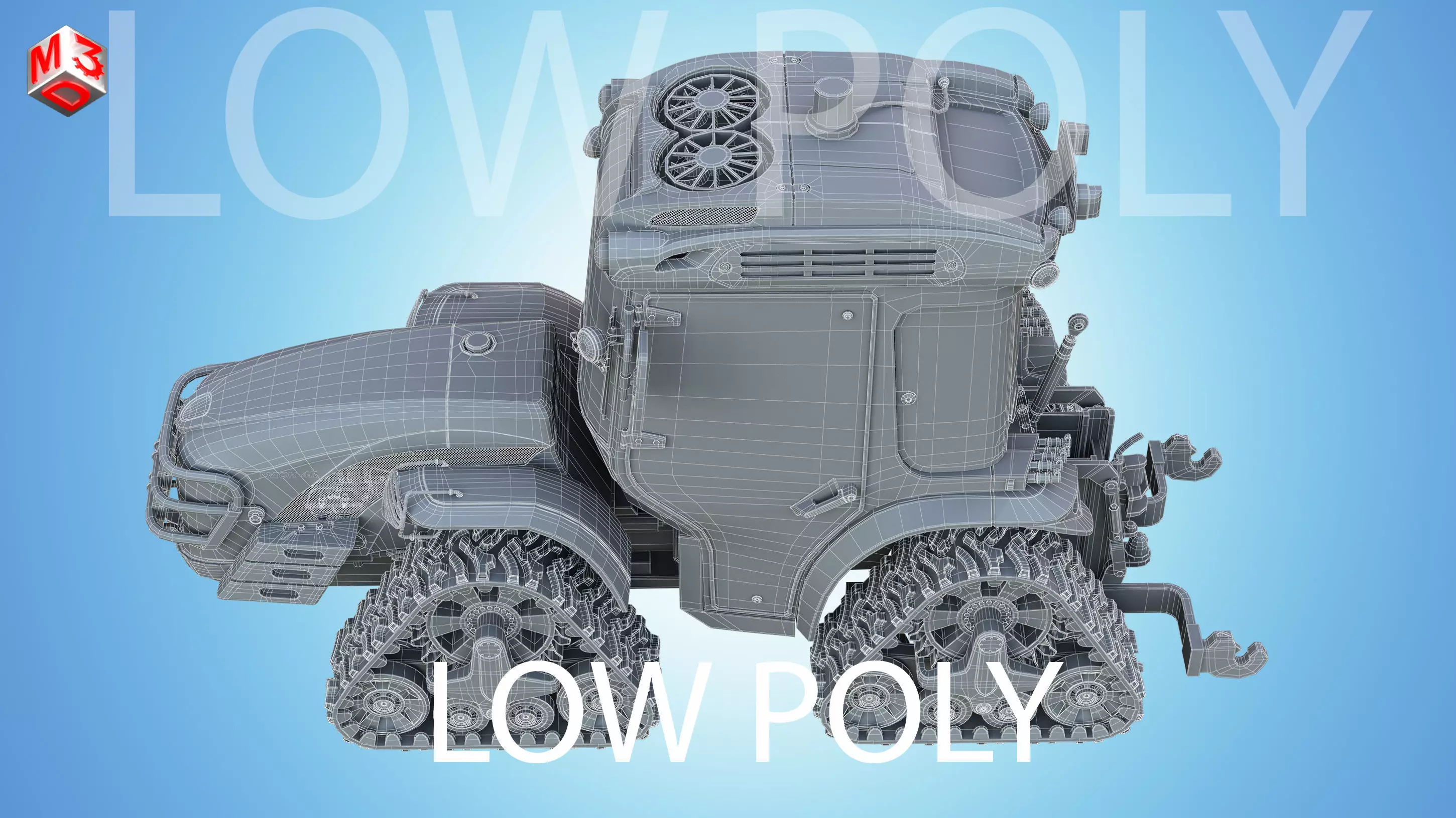 MACH 4 Tractor -  Low Poly Low-poly 3D model_10
