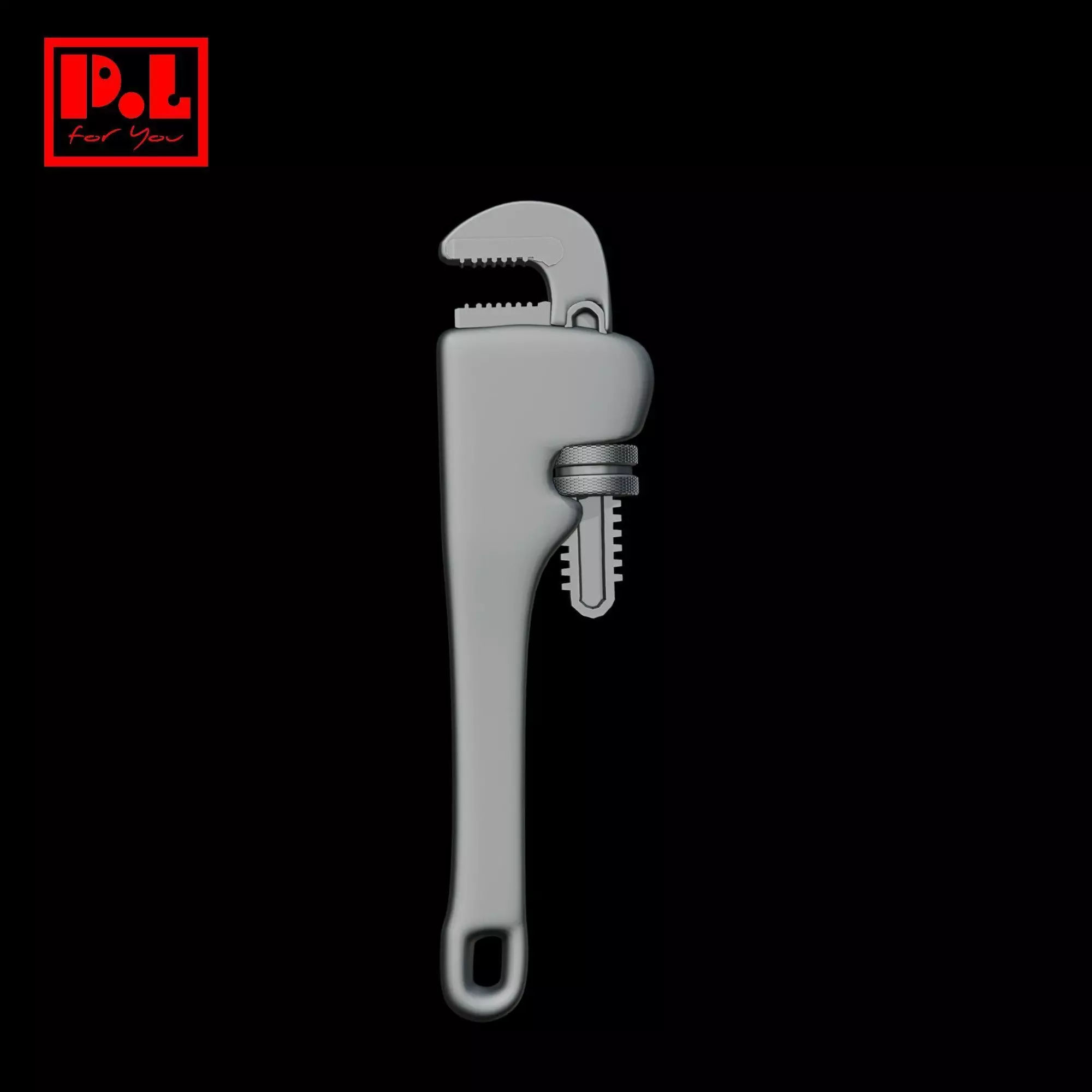 plumbing wrench 3D print model