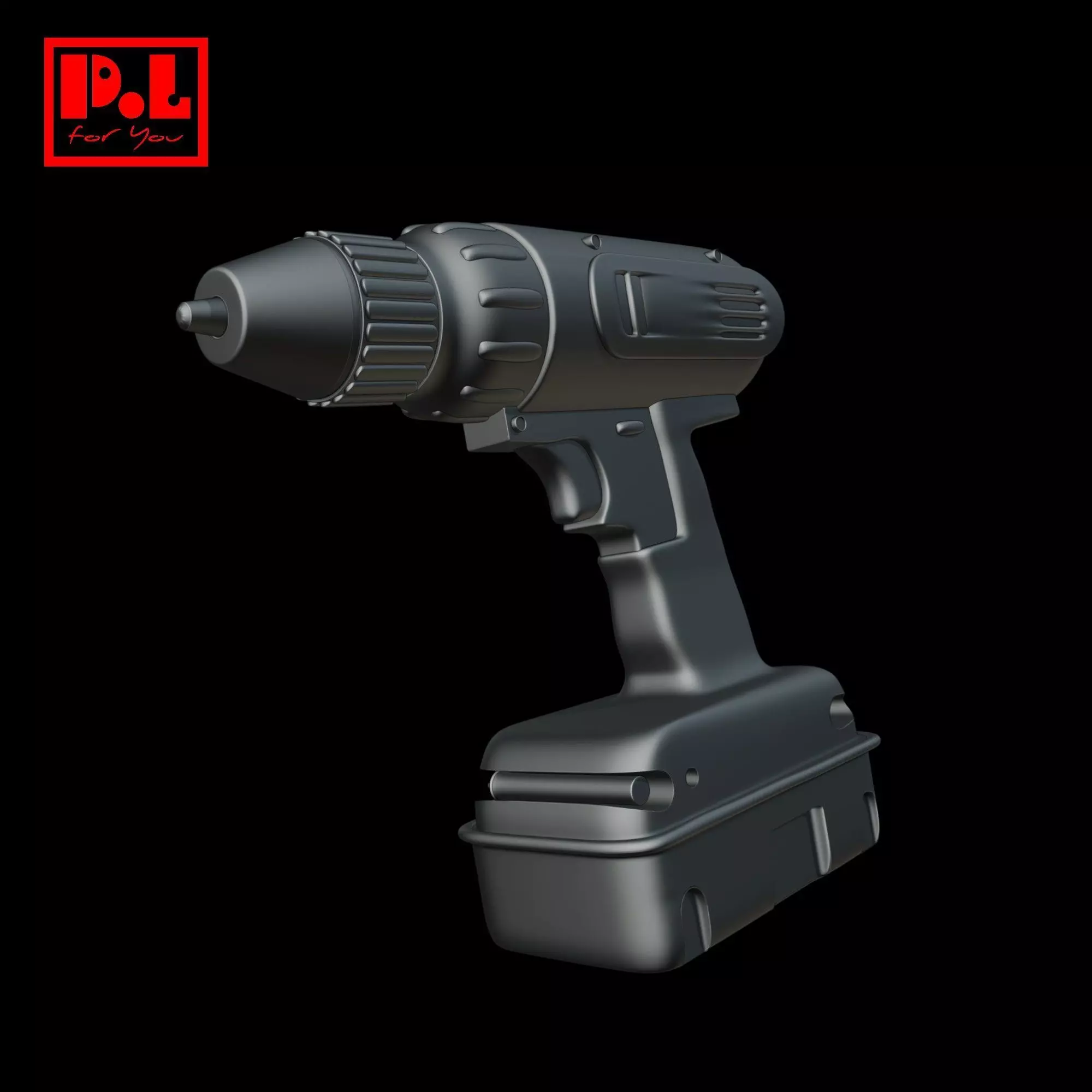 Electric screwdriver 3D print model_1