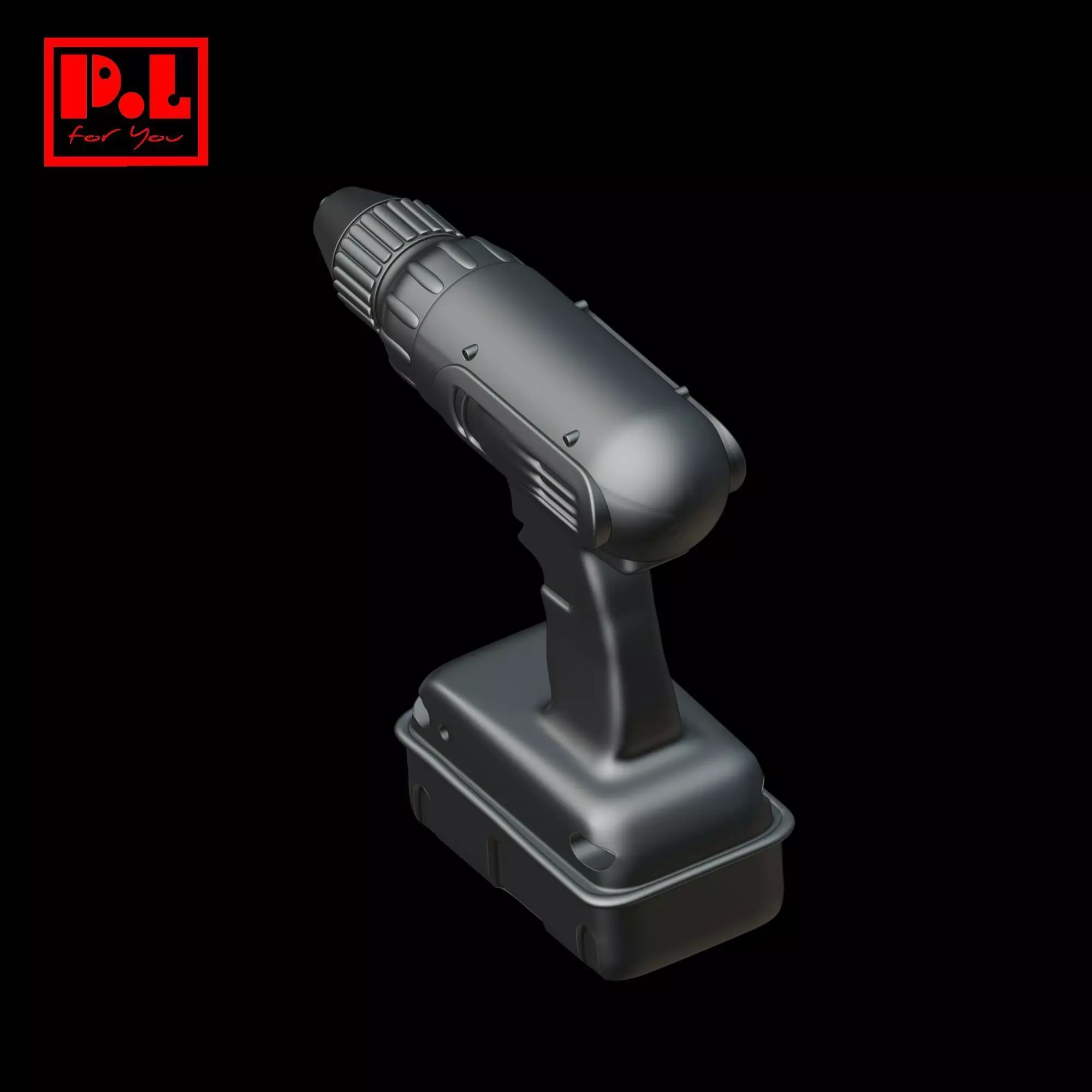 Electric screwdriver 3D print model_2