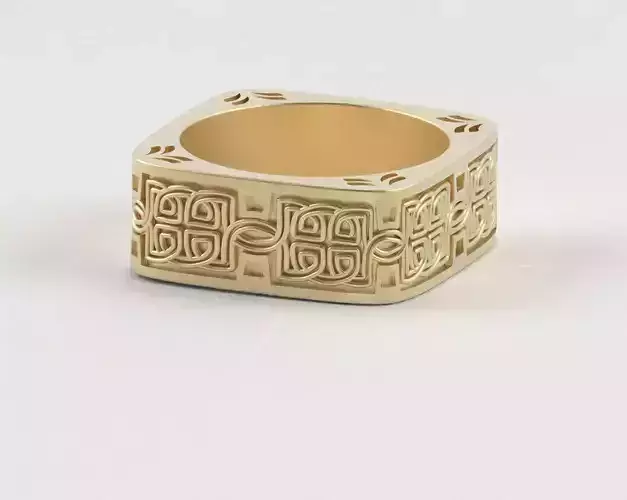 Celtic Legacy in Every Angle - Square Knot Ring